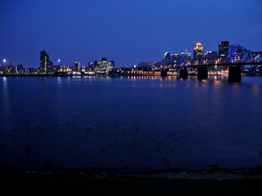 night time on the Ohio River