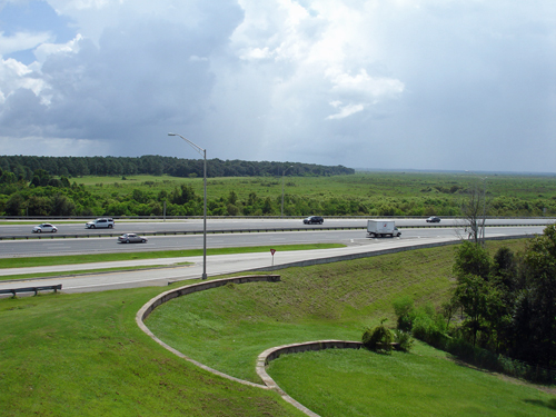 View of I-75 from the Snake Wall