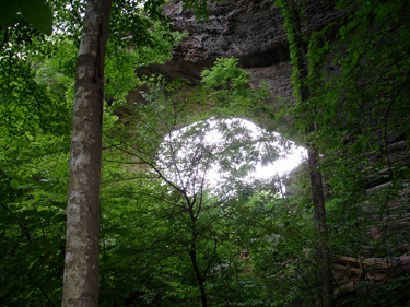 the opening of the Natural Arch