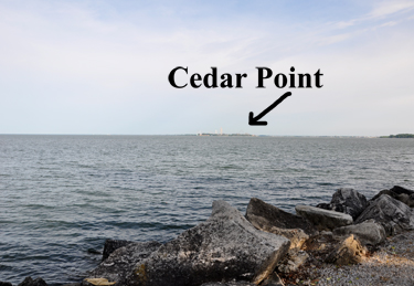 Cedar Point as seen from Marblehead Lighthouse