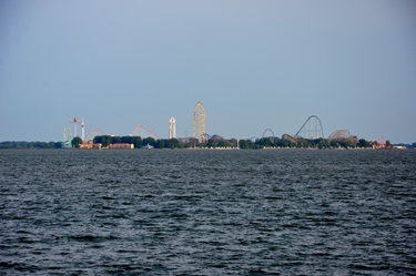 Zoomed in view of Cedar Point from Marblehead Lighhous
