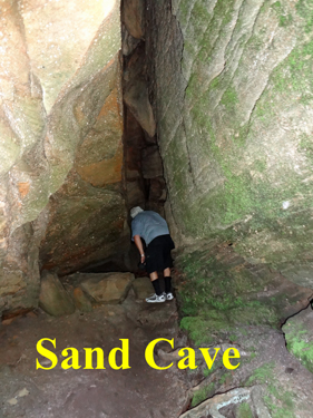 Lee Duquette at the Sand Cave