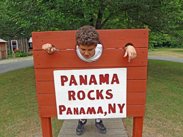 Alex and the Panama Rocks sign