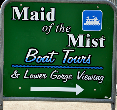 sign - Maid of the Mist Boat tours