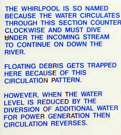 sign describing the whirlpool
