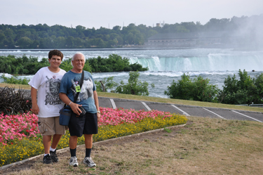 Lee Duquette and his grandson at Niagara Falls