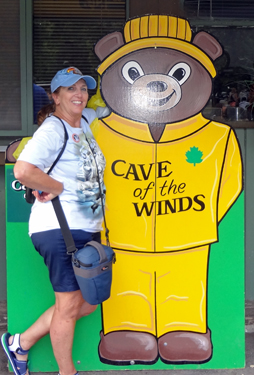 Karen Duquette outside  Cave of the Winds