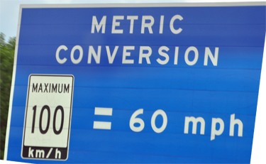 metric Conversion sign