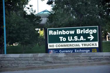 sign - Rainbow Bridge to USA