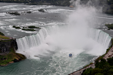 The Canadian Falls - Horseshoe Falls - as seen from the Skylon Tower