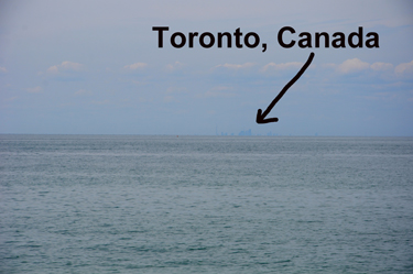 Toronto, Canada as seen from Fort Niagara State Park in NY