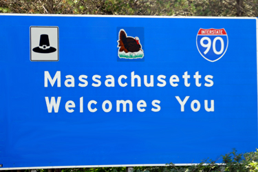 sign - Massachusetts welcomes you