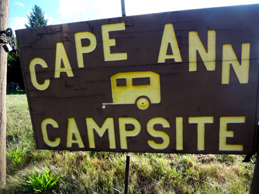 sign Cape Ann Campsite