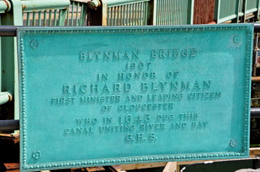 sign about Blynman Bridge