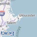 map showing distance from Gloucester to Salem