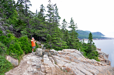 Lee Duquette taking photos  at Acadia National Park