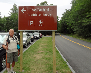 Lee Duquette at the parking lot to Bubble Rock