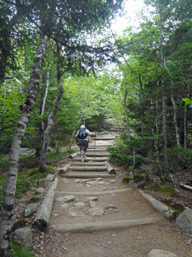 Lee Duquette on the trail to Bubble Rock