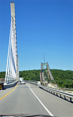 view of both the new and old bridge