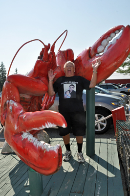 Lee Duquette and A giant lobster