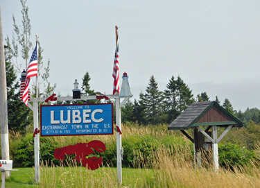 Welcome to Lubec sign