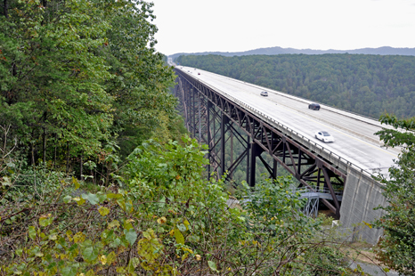 the New River Gorge Bridge from the National Park Service Overlook