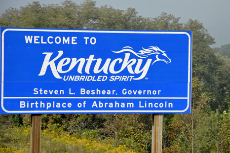 welcome to Kentucky sign