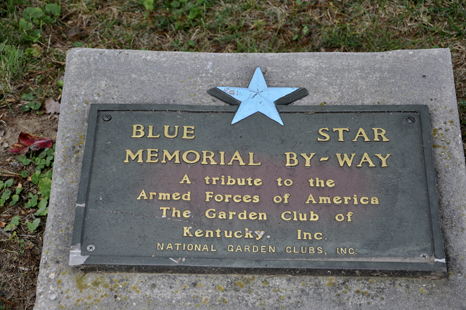 plaque - Blue Star Memorial By-day in the cemetery