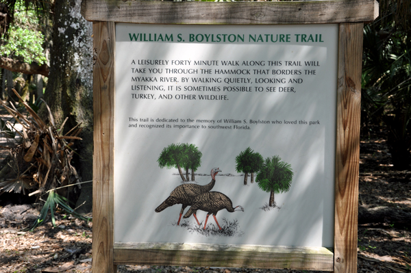 sign about the nature trail