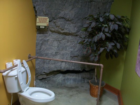 toilet area in the Mega cavern