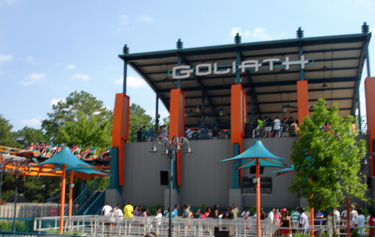 Goliath roller coaster at Six Flags