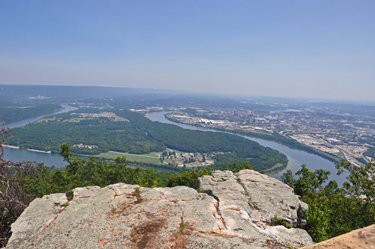 view of Chattanooga, and the Tennessee River. 