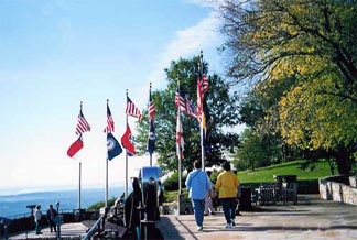 flags at Lovers Leap