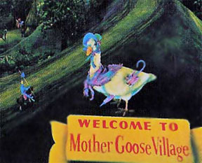 Welcom to Mother Goose Village sign at Rock City