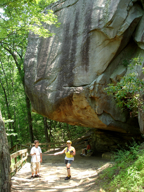 the large rock overhang at Cloudland Canyon State Park