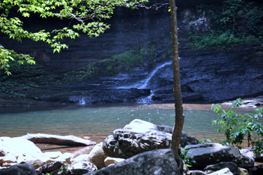This waterfall emanates from Daniel Creek