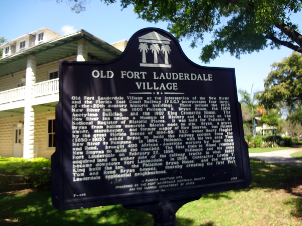 sign for Old Fort Lauderdale Village