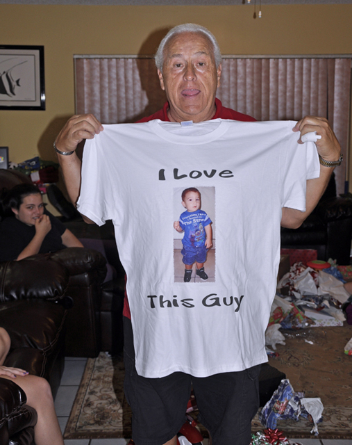 Lee Duquette is proud of his t-shirt