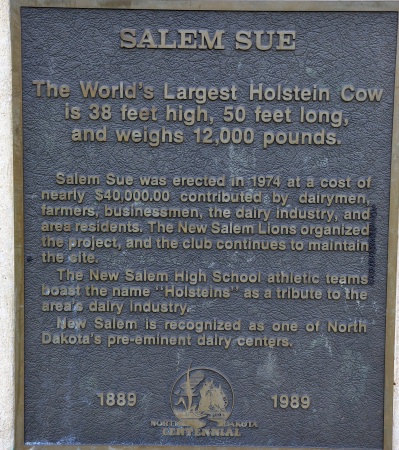 sign about Salem Sue