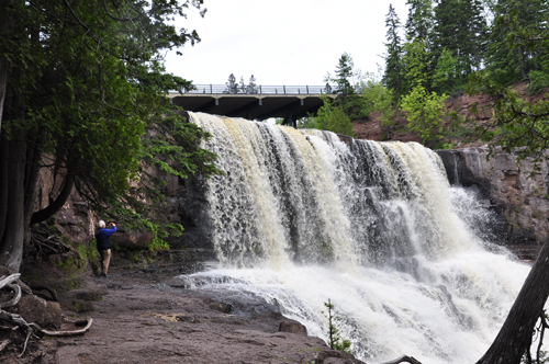 Lee Duquette at Gooseberry Falls State Park waterfall