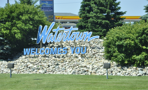 Welcome to Watertown sign