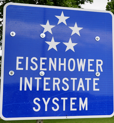 sign: Eisenhower Interstate System