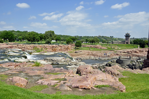 The back side of Sioux Falls