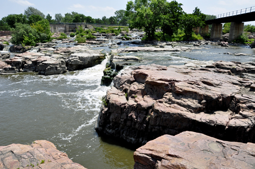 The back side of Sioux Falls