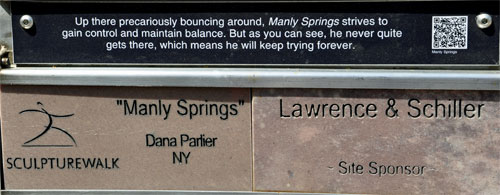 sign: Manly Springs sculpture