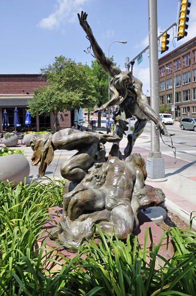 another view of the Indomitable Spirit sculpture