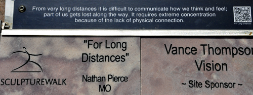 sign: For Long Distances sculpture