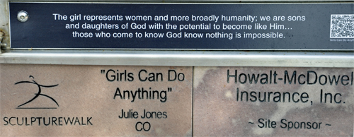 sign: Girls Can Do Anything sculpture