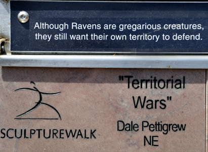 sign: Territorial Wars sculpture