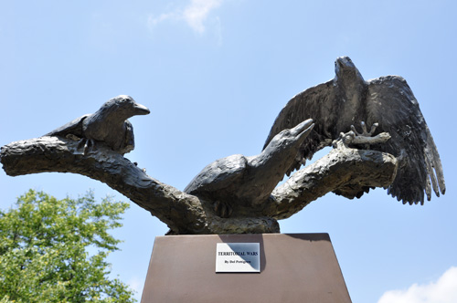  Territorial Wars sculpture - birds fighting